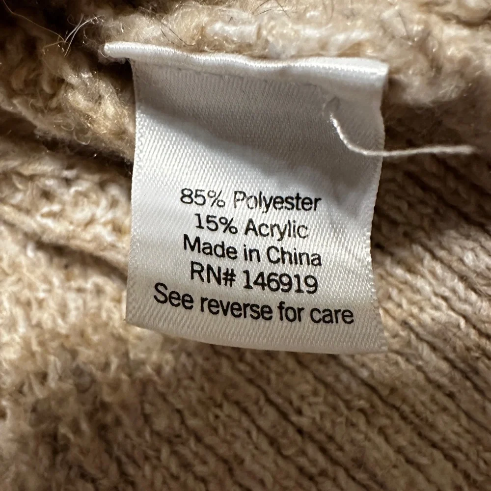 LC Lauren Conrad Mock Neck Cream Sweater - Picture 4 of 4